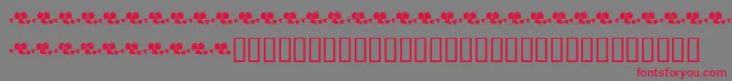 KrLotsOfHearts Font – Red Fonts on Gray Background