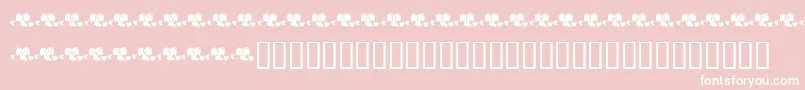 Шрифт KrLotsOfHearts – белые шрифты на розовом фоне