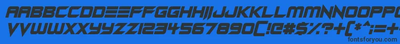 Android Assassin Italic Font – Black Fonts on Blue Background