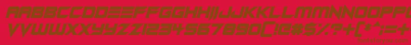 Android Assassin Italic Font – Brown Fonts on Red Background
