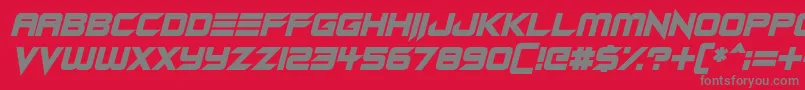 Czcionka Android Assassin Italic – szare czcionki na czerwonym tle
