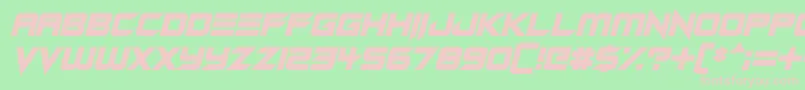 Android Assassin Italic Font – Pink Fonts on Green Background