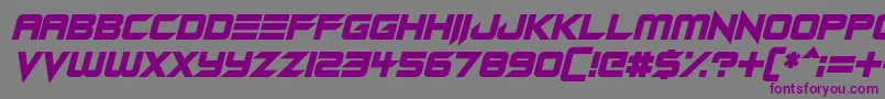 Android Assassin Italic Font – Purple Fonts on Gray Background