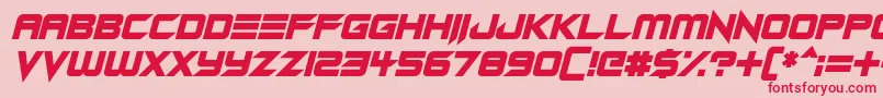 Android Assassin Italic Font – Red Fonts on Pink Background