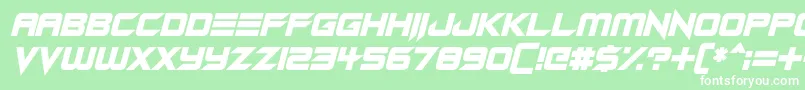 Android Assassin Italic Font – White Fonts on Green Background