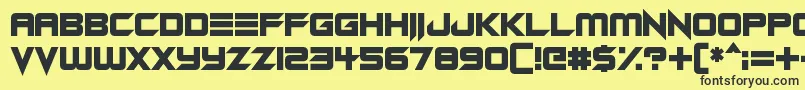 Android Assassin Font – Black Fonts on Yellow Background