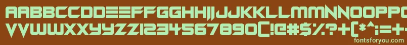 Android Assassin Font – Green Fonts on Brown Background