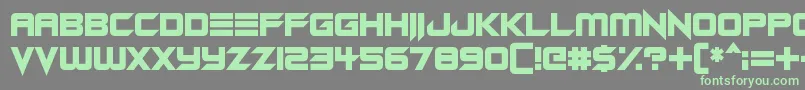 Android Assassin Font – Green Fonts on Gray Background