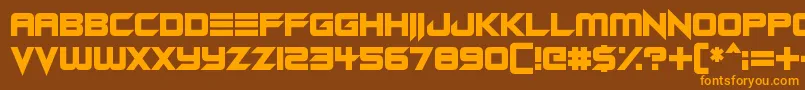 Android Assassin Font – Orange Fonts on Brown Background