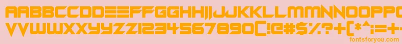 Android Assassin Font – Orange Fonts on Pink Background