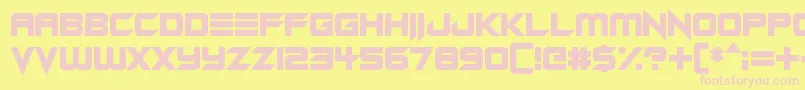 Android Assassin Font – Pink Fonts on Yellow Background
