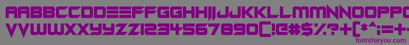 フォントAndroid Assassin – 紫色のフォント、灰色の背景