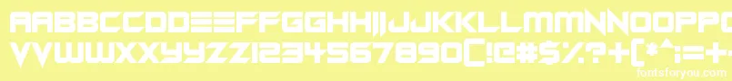 Android Assassin Font – White Fonts on Yellow Background