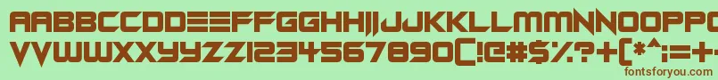 Android Assassin Font – Brown Fonts on Green Background