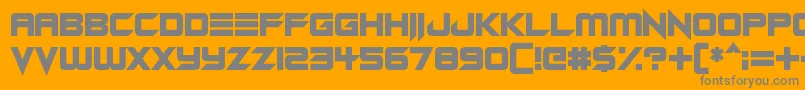 Android Assassin Font – Gray Fonts on Orange Background