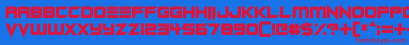fuente Android Assassin – Fuentes Rojas Sobre Fondo Azul