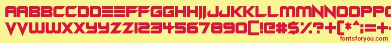 Android Assassin Font – Red Fonts on Yellow Background