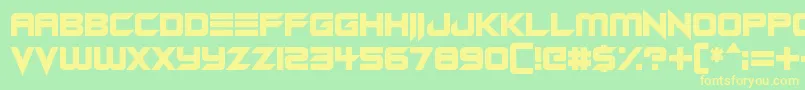 Android Assassin Font – Yellow Fonts on Green Background