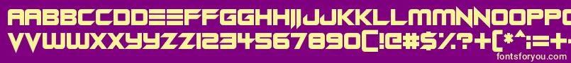 Android Assassin Font – Yellow Fonts on Purple Background