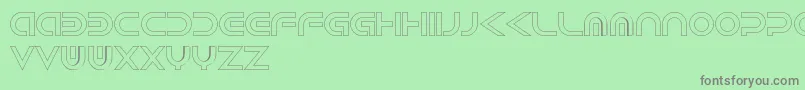 Android Hollow Font – Gray Fonts on Green Background