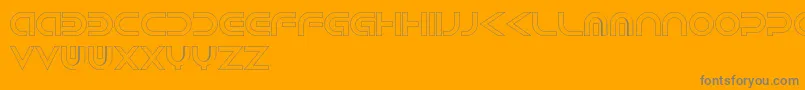 Android Hollow Font – Gray Fonts on Orange Background