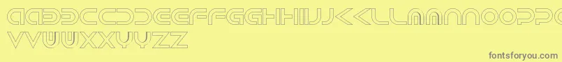 Android Hollow Font – Gray Fonts on Yellow Background