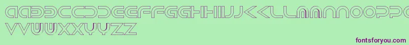 Android Hollow Font – Purple Fonts on Green Background