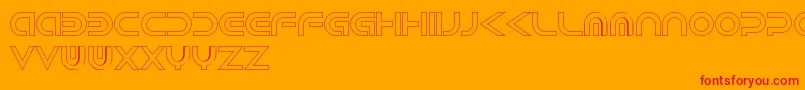 fuente Android Hollow – Fuentes Rojas Sobre Fondo Naranja