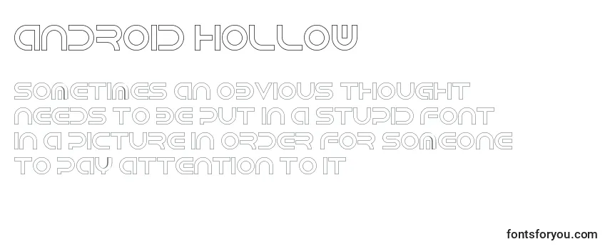 Schriftart Android Hollow