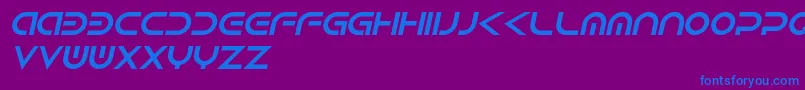 Fonte Android Italic – fontes azuis em um fundo violeta