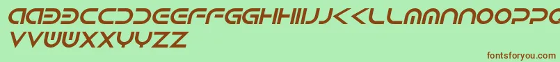 フォントAndroid Italic – 緑の背景に茶色のフォント