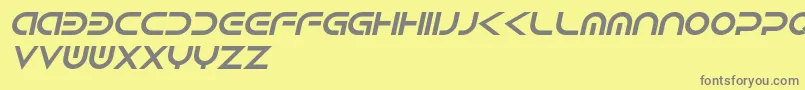 フォントAndroid Italic – 黄色の背景に灰色の文字