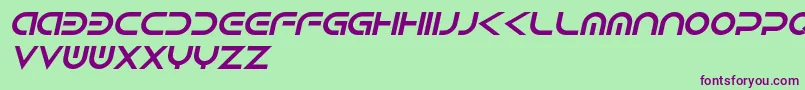 Шрифт Android Italic – фиолетовые шрифты на зелёном фоне