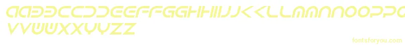 フォントAndroid Italic – 白い背景に黄色の文字