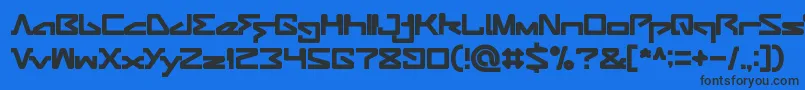 フォントANDROID ROBOT – 黒い文字の青い背景