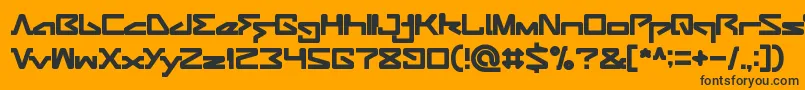 ANDROID ROBOT Font – Black Fonts on Orange Background