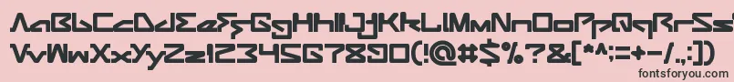 ANDROID ROBOT-fontti – mustat fontit vaaleanpunaisella taustalla