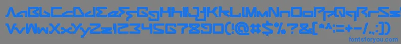 Шрифт ANDROID ROBOT – синие шрифты на сером фоне