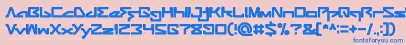 フォントANDROID ROBOT – ピンクの背景に青い文字