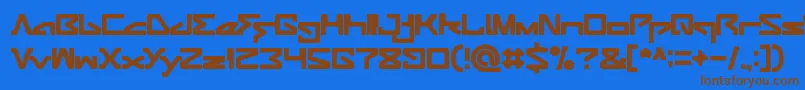 Шрифт ANDROID ROBOT – коричневые шрифты на синем фоне