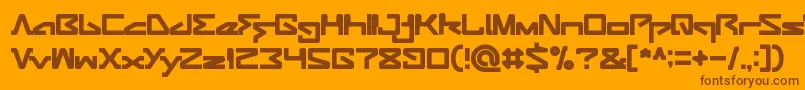 ANDROID ROBOT Font – Brown Fonts on Orange Background