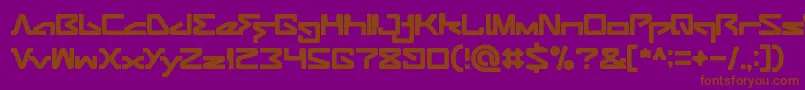 Шрифт ANDROID ROBOT – коричневые шрифты на фиолетовом фоне