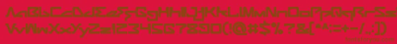 ANDROID ROBOT Font – Brown Fonts on Red Background