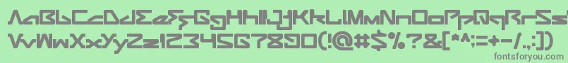 ANDROID ROBOT-fontti – harmaat kirjasimet vihreällä taustalla