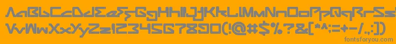 ANDROID ROBOT-fontti – harmaat kirjasimet oranssilla taustalla
