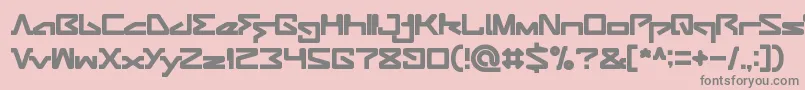 ANDROID ROBOT-Schriftart – Graue Schriften auf rosa Hintergrund