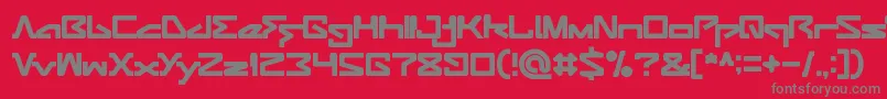 ANDROID ROBOT-Schriftart – Graue Schriften auf rotem Hintergrund