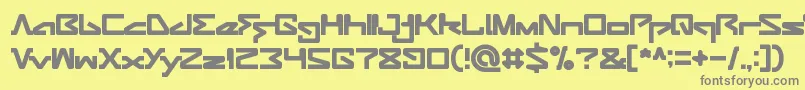 フォントANDROID ROBOT – 黄色の背景に灰色の文字