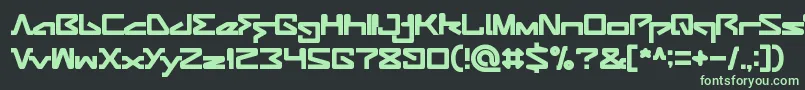 フォントANDROID ROBOT – 黒い背景に緑の文字