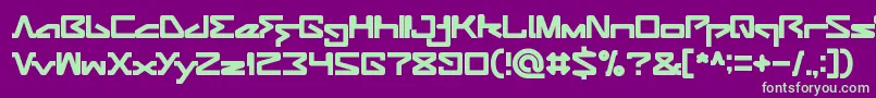 Шрифт ANDROID ROBOT – зелёные шрифты на фиолетовом фоне
